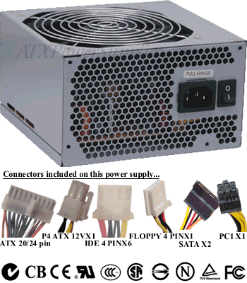 Winsis part number KY-500ATX  power supply